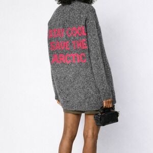 ALANUI Rare SAVE THE ARCTIC Polar Bear Sweater Lux Alpaca Coastal Nautical ITALY